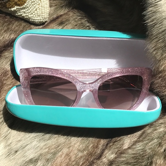 kate spade Accessories - Kate Spade Pink glitter sunglasses